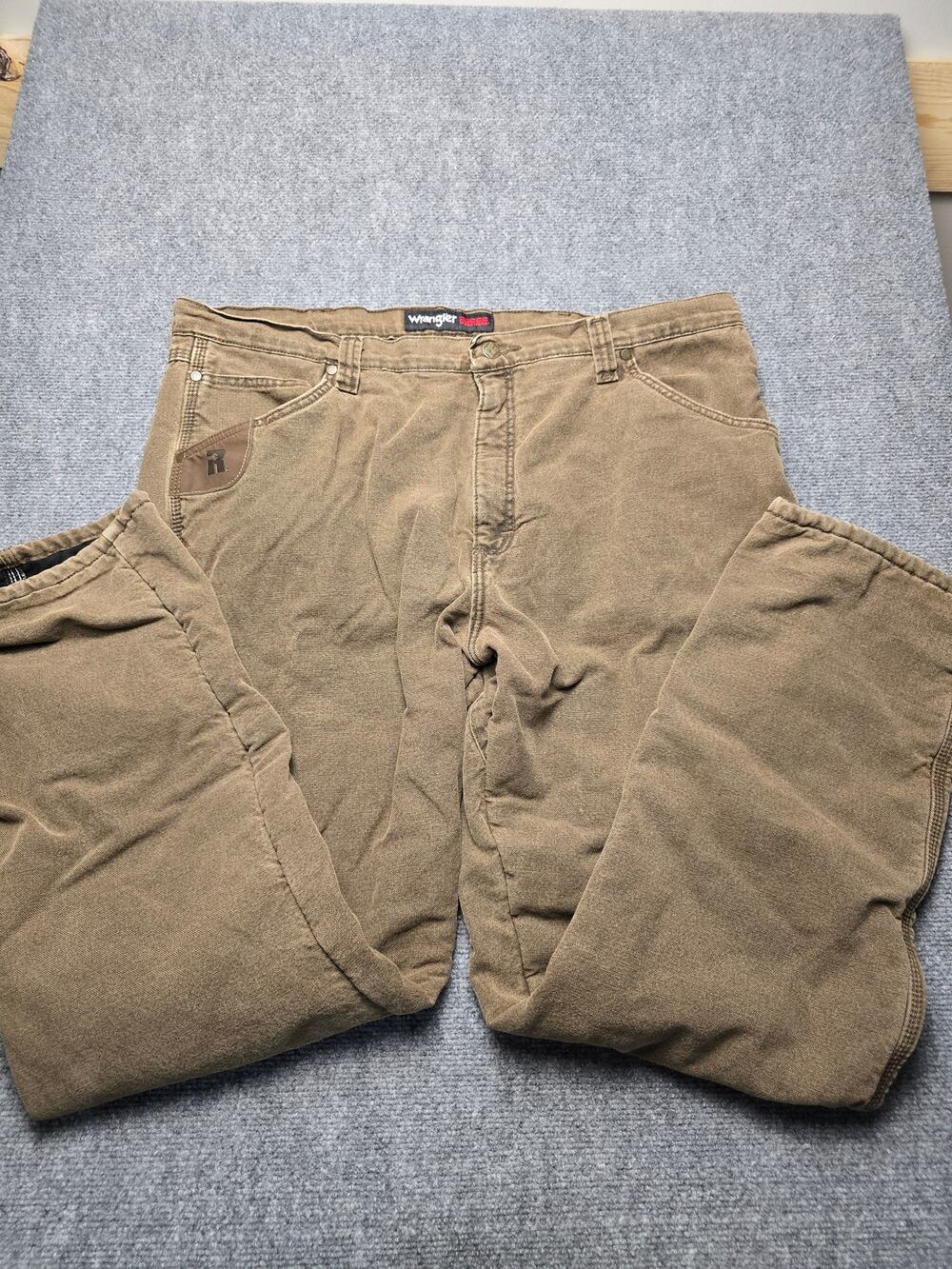 Wrangler Riggs Workwear Pants Mens 40x32 Brown Canvas Utility Carpenter
